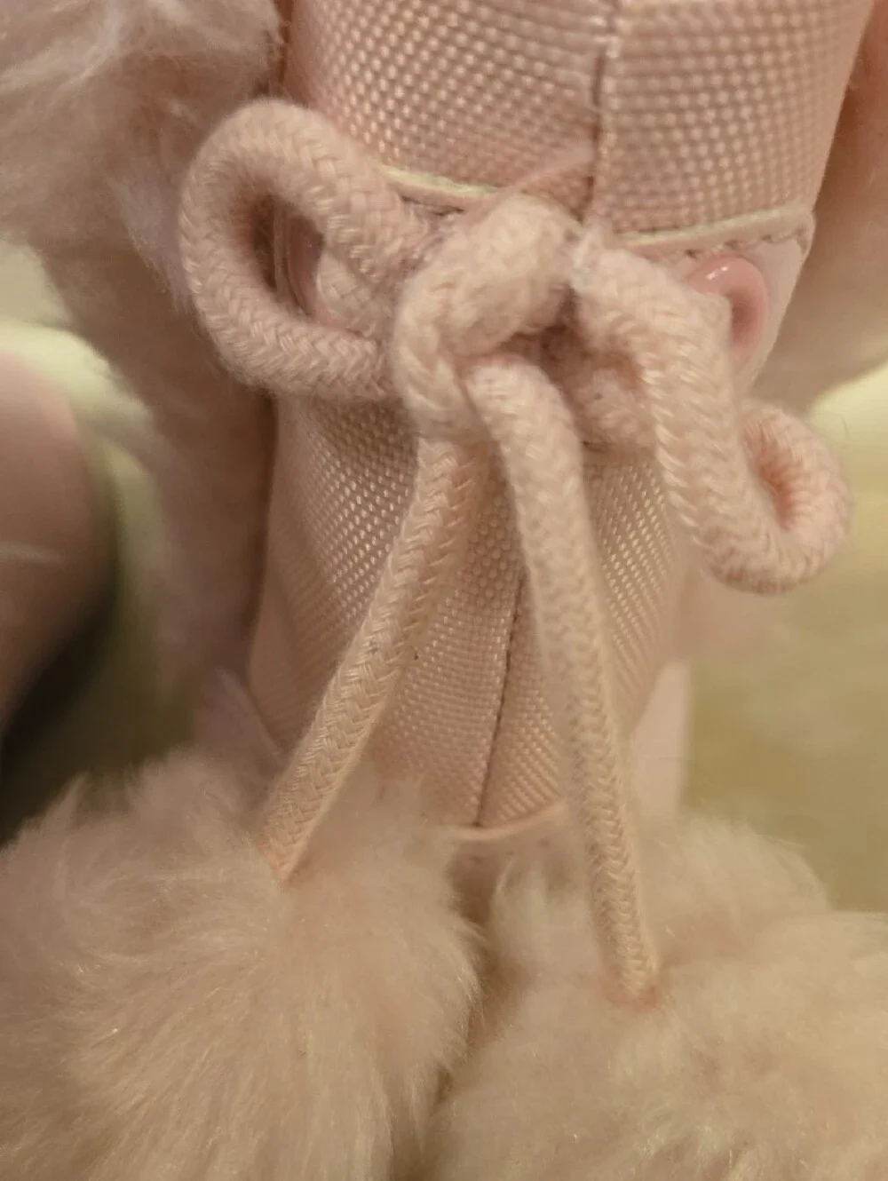 NWT Faded Glory Light Pink Faux Fur Quilted Boots INFANT 5